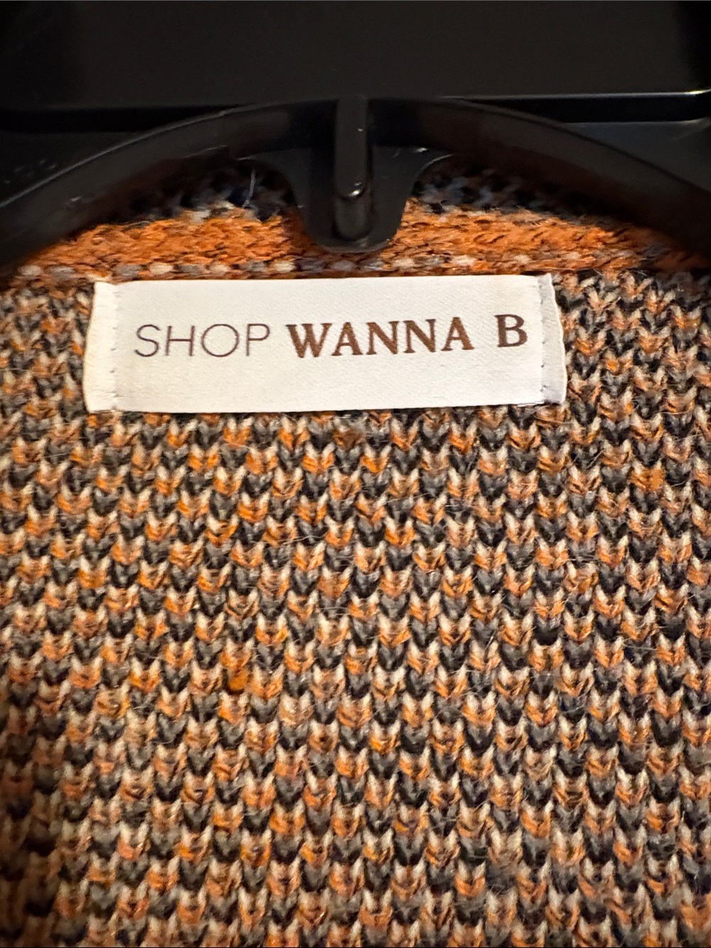 Rust Aztec Open-Front Women's Cardigan Sweater - Picture 4 of 4